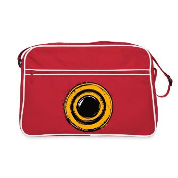 Éclatement circulaire de l’anneau de brosse - Sac Retro - rouge/blanc - Devant