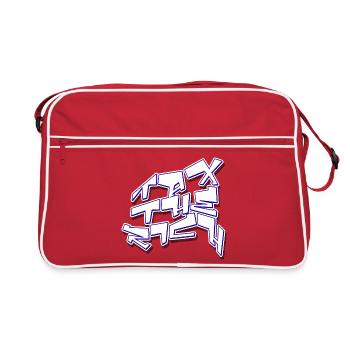 Taxer les riches - Sac Retro - rouge/blanc - Devant