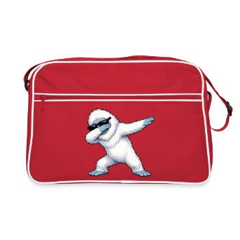 Dabbing Yeti - Retro Bag - red/white - Front