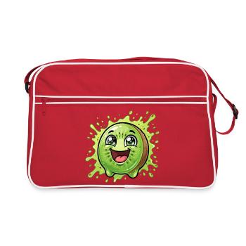 Dessin animé Kiwi Splash Joyeux - Sac Retro - rouge/blanc - Devant