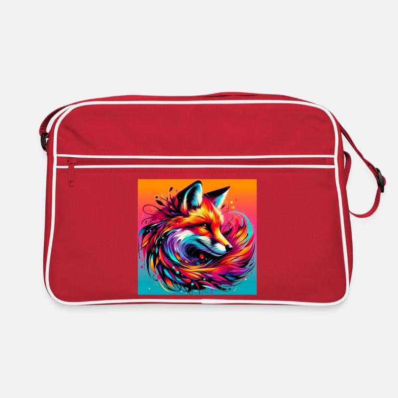 Fuchs - Retro Tasche - Rot/Weiß
