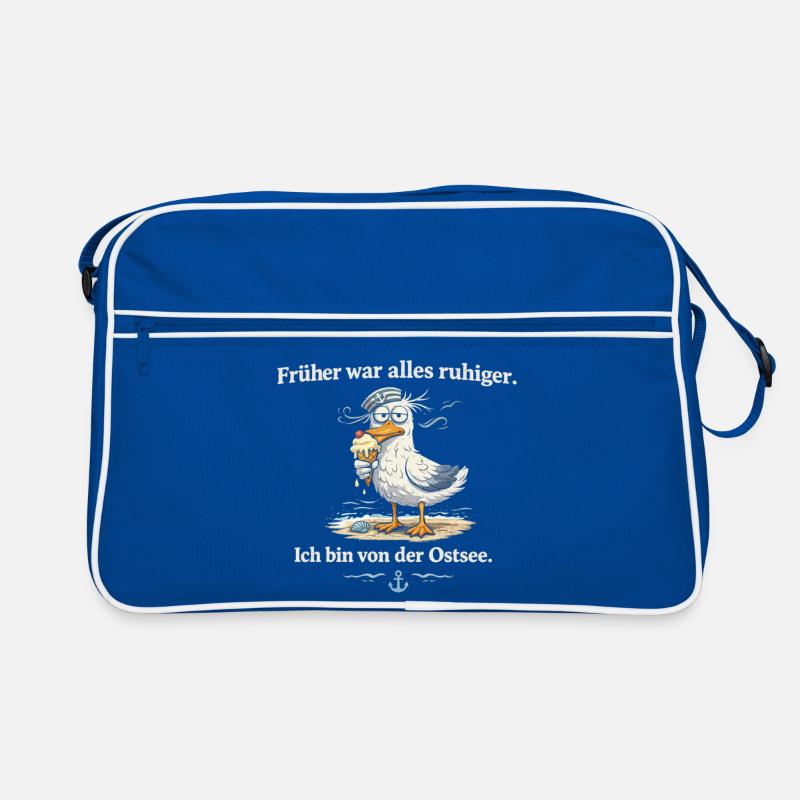Ostsee Möwe mit Eis früher war alles ruhiger Retro Tasche
