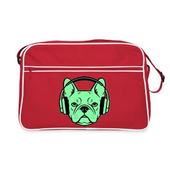 Casque Français Gamer Dog - Sac Retro - rouge/blanc - Devant
