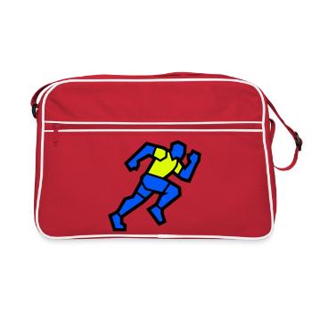 Équipe marathon polygonale rapide - Sac Retro - rouge/blanc - Devant