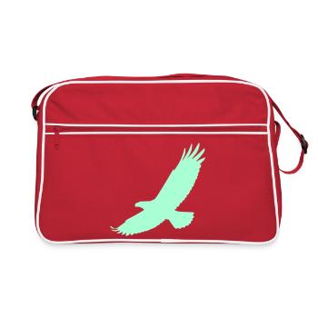 Falcon in flight - Retro Bag - red/white - Front