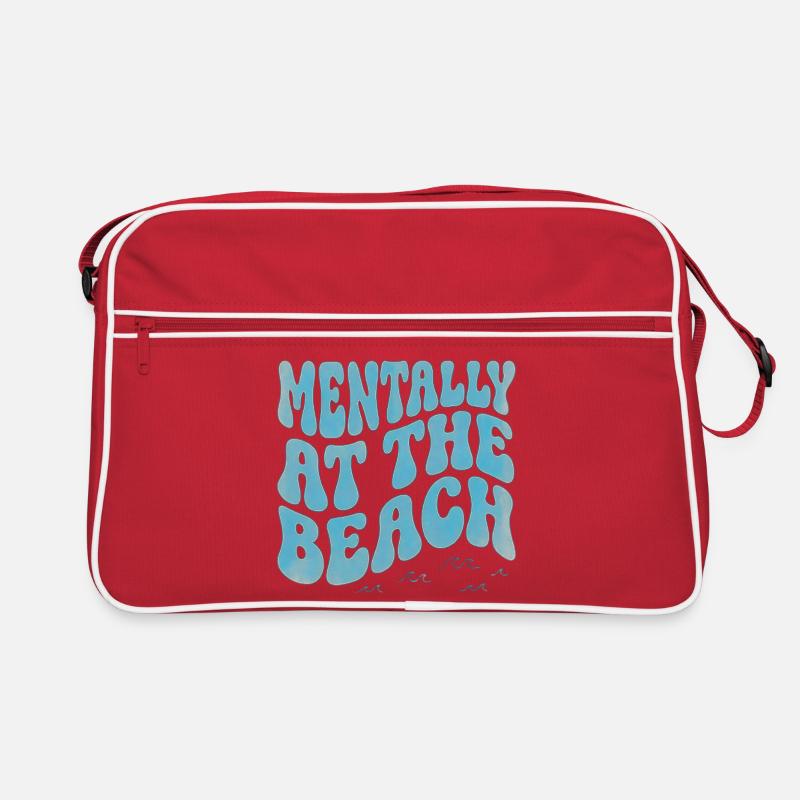 Mentally At The Beach – Tropical Retro Typography Retro Bag
