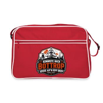 Kommste nach Bottrop, krisse aum Kopp drop - Retro Tasche - Rot/Weiß - Vorne