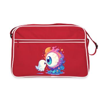 Stareye creatures in the Cosmos - Retro Bag - red/white - Front