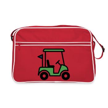 Voiturette de golf Voiture de golf Club de golf Hommes - Sac Retro - rouge/blanc - Devant