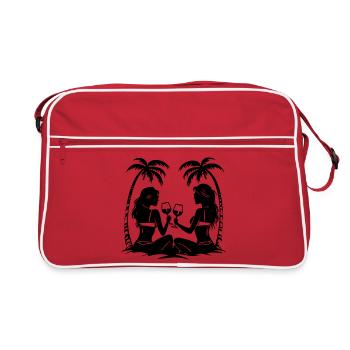 Vacationers Girls Party Palm Trees - Retro Bag - red/white - Front