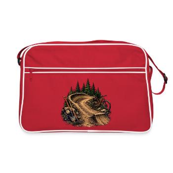 MTB Trailbau Shovel Forest Bike Volunteer Trailwor - Retro Bag - red/white - Front