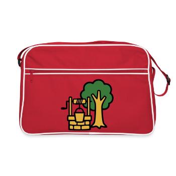Draw Fountain Village Logo - Sac Retro - rouge/blanc - Devant