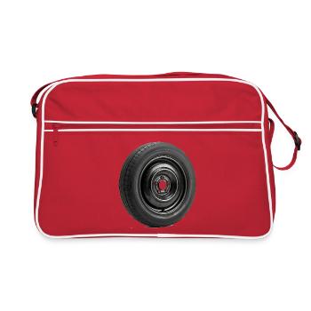 Roue de voiture - Sac Retro - rouge/blanc - Devant