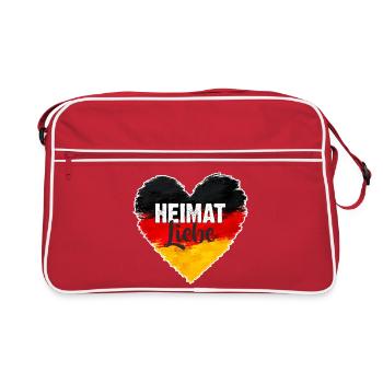 Heimatliebe - Retro Tasche - Rot/Weiß - Vorne