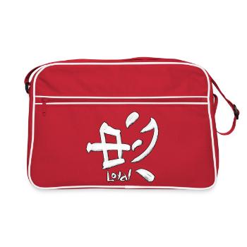 Loyalitätsbürsten-Logo - Retro Tasche - Rot/Weiß - Vorne