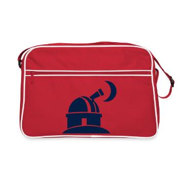 Sternwarte Observatorium Logo - Retro Tasche - Rot/Weiß - Vorne