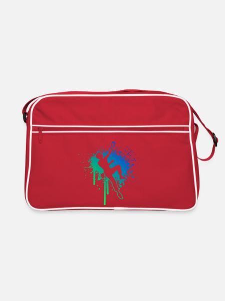 Die Bergsportlerinnen und Climbing passen zusammen - Retro Tasche - Rot/Weiß