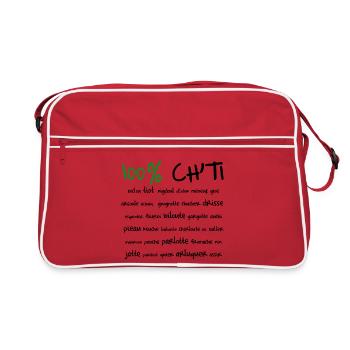 100% Ch'ti - Sac Retro - rouge/blanc - Devant