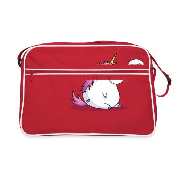 Licorne épais avec coeur - Sac Retro - rouge/blanc - Devant