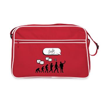 Entwicklung der Kommunikation - Retro Tasche - Rot/Weiß - Vorne