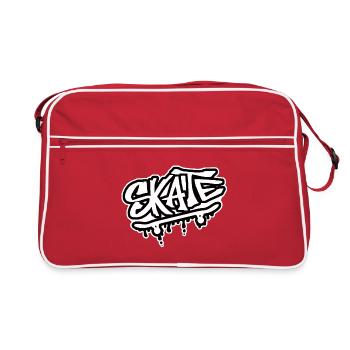 skate skater skateing sk8 skateboard skate or die - Sac Retro - rouge/blanc - Devant
