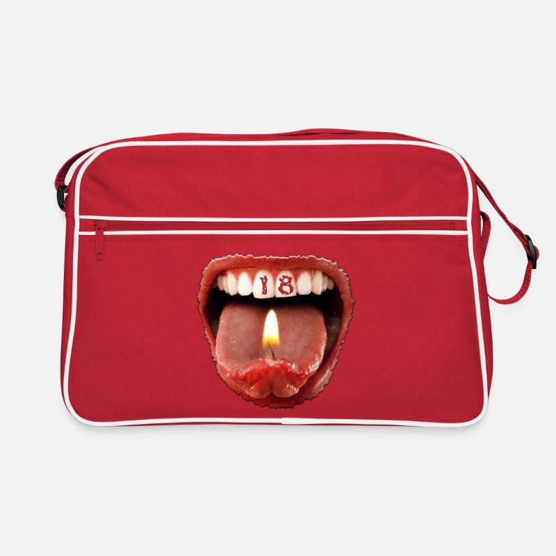18. Geburtstag - Retro Tasche - Rot/Weiß