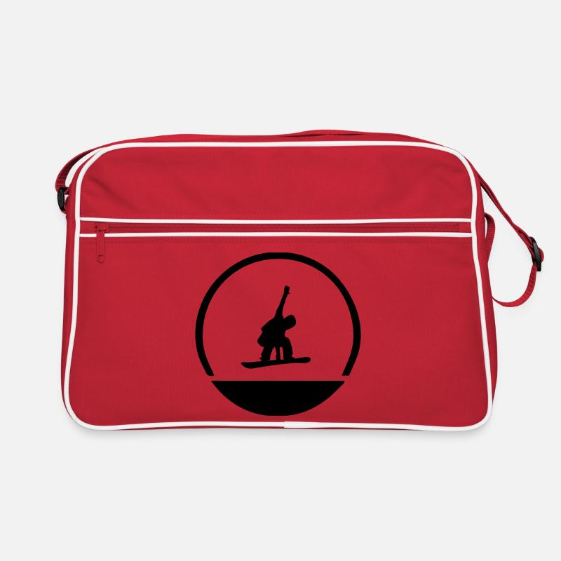 Emblème de snowboarder Sac Retro