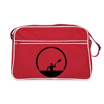 Emblème de canoë - Sac Retro - rouge/blanc - Devant