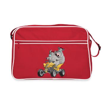 Drôles de coureurs quad - Sac Retro - rouge/blanc - Devant