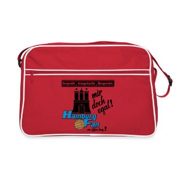 Hamburg , Tradition , Fußball , Fan Leben (25) - Retro Tasche - Rot/Weiß - Vorne