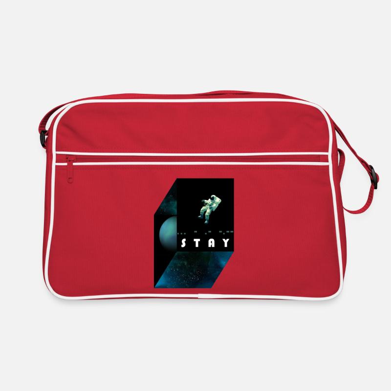 stay / morse code - Retro Tasche - Rot/Weiß