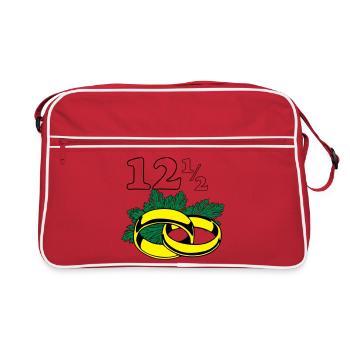 Parsley Wedding , 12,5 Years Wedding Anniversary (25) - Retro Bag - red/white - Front