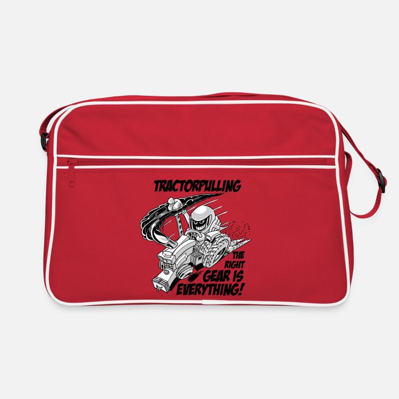0966 tractor pulling BW Retro Bag