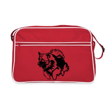 Wolfsspitz - Retro Bag - red/white - Front