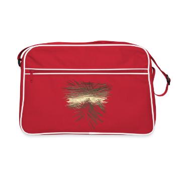 Montagne abstraite - Sac Retro - rouge/blanc - Devant
