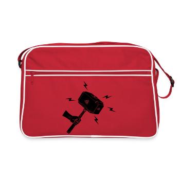 Marteau de thor Thor s marteau Mjolnir - Sac Retro - rouge/blanc - Devant