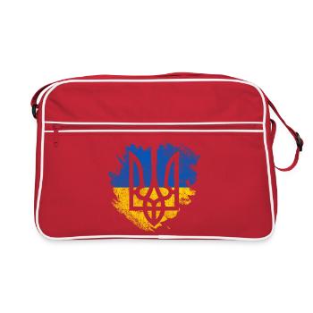 Drapeau trident ukrainien Brush - Sac Retro - rouge/blanc - Devant