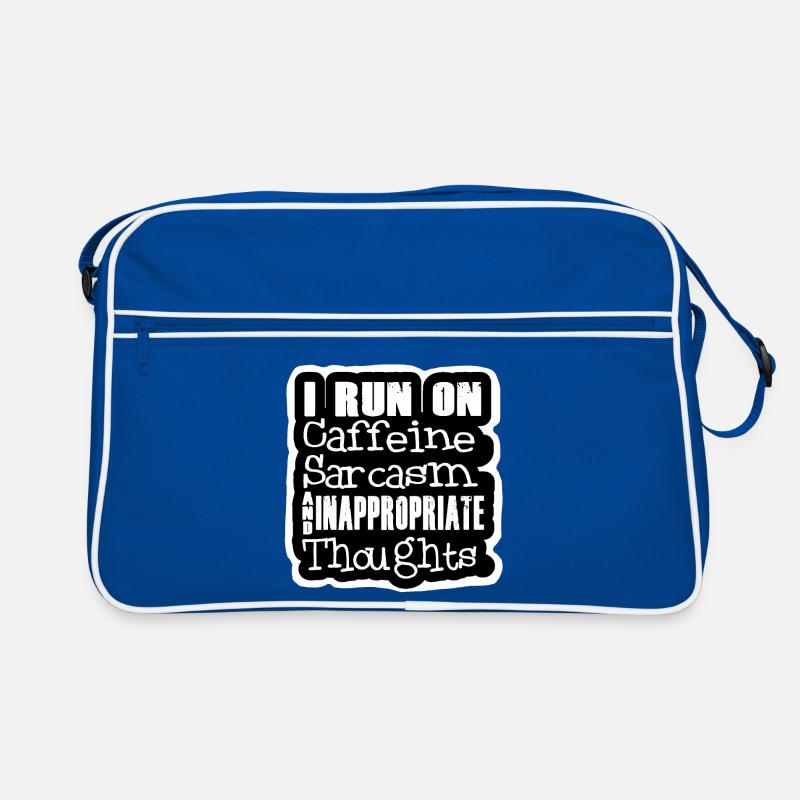 I run on caffeine sarcasm & inappropriate thought # Retro Bag