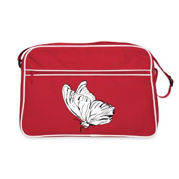 papillon vecter - Sac Retro - rouge/blanc - Devant