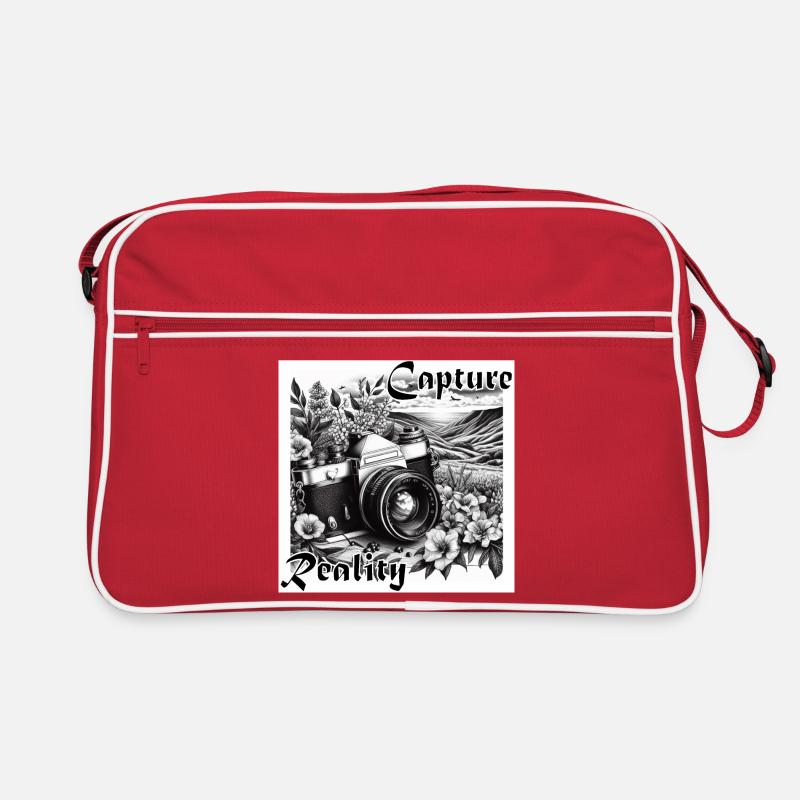 Der Fotograf - Retro Tasche - Rot/Weiß