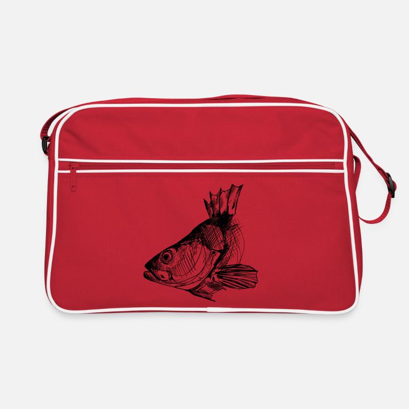 Perche - Pêche à la perche - Poisson préféré Sac Retro