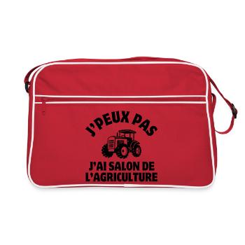salon de l'agriculture, agriculteur, agricultrice - Sac Retro - rouge/blanc - Devant