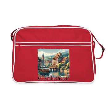 Colmar Old Town Charm & Colonial Style Architecture - Retro Bag - red/white - Front