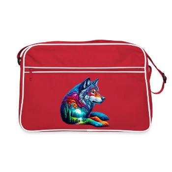 Loup - Sac Retro - rouge/blanc - Devant