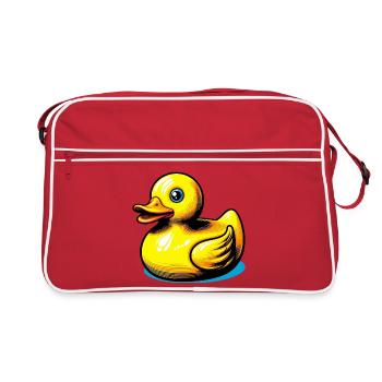 Duckling Duck Duck - Retro Bag - red/white - Front