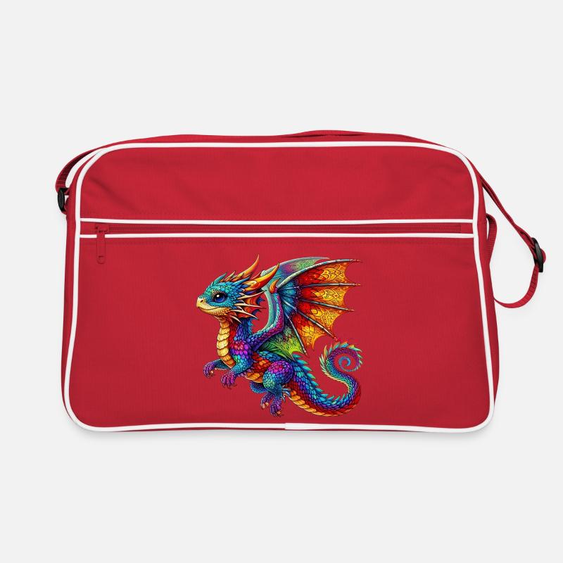 Dragon - Sac Retro - rouge/blanc
