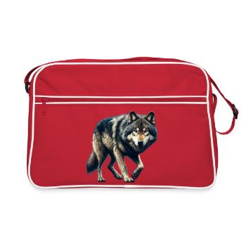Loup - Sac Retro - rouge/blanc - Devant