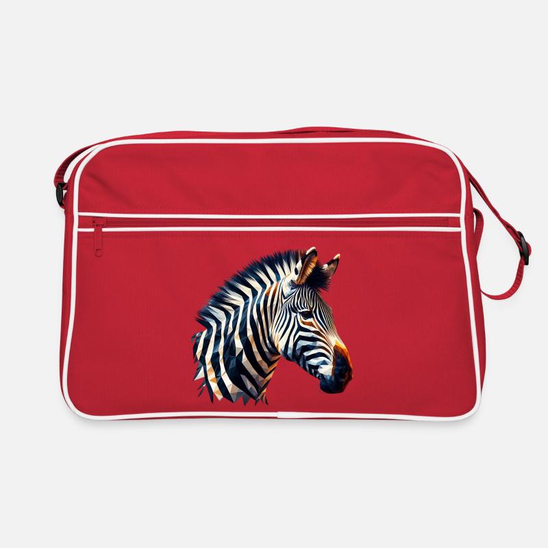 Polygonal Zebra Retro Bag