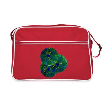 Blue-green design on T-shirts and dresses! - Retro Bag - red/white - Front