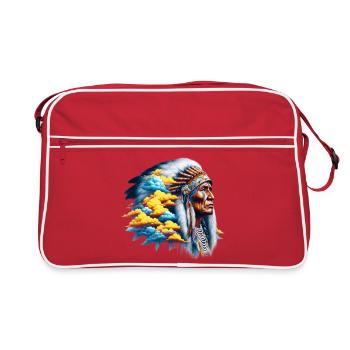 Amérindien Américain - Sac Retro - rouge/blanc - Devant